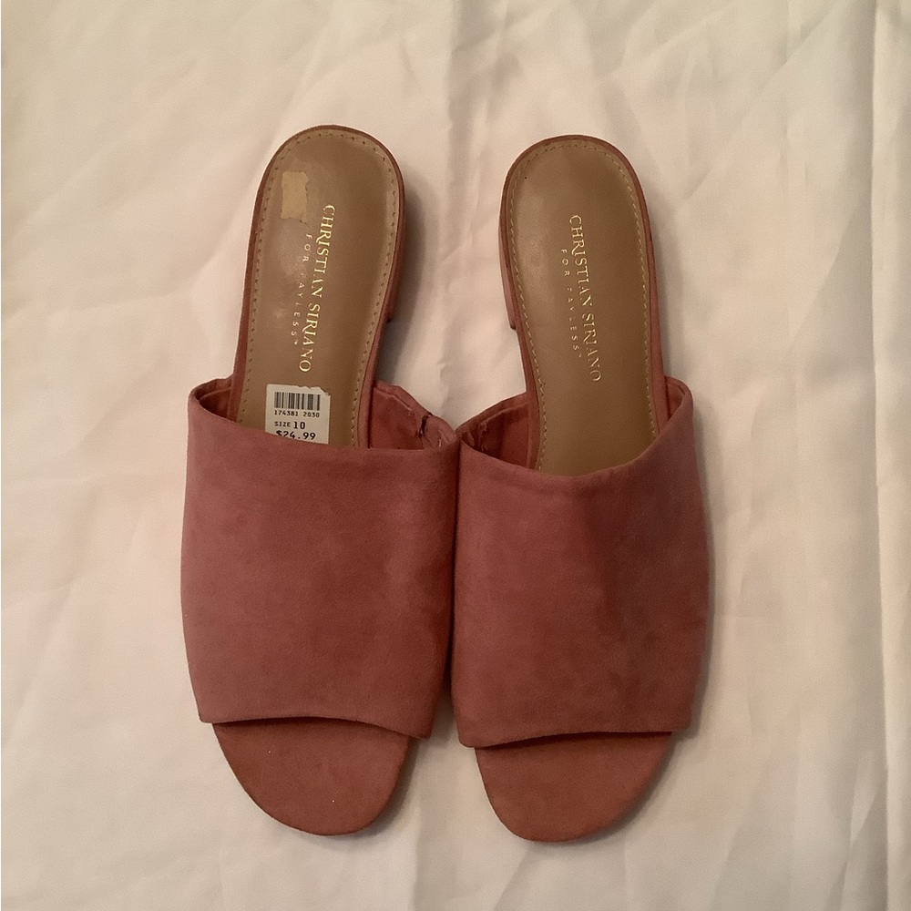 Christian Siriano Pink Suede Flats
